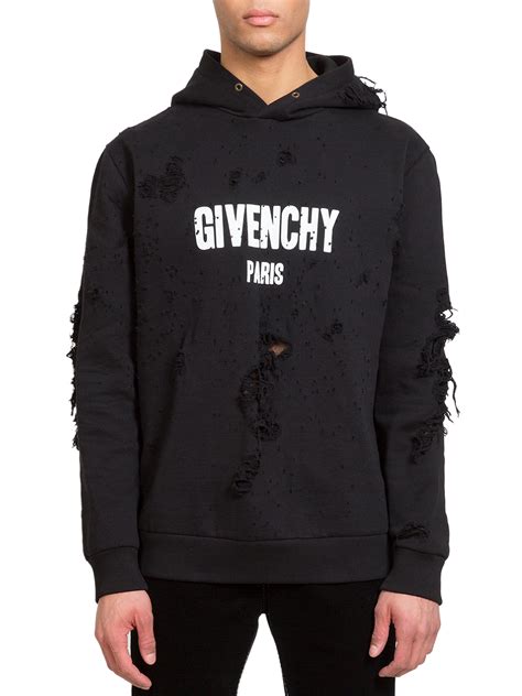 givenchy men's jumper|Givenchy hoodie with holes.